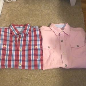 2 boys button down shirts by rose pistol size 6/7 and size small